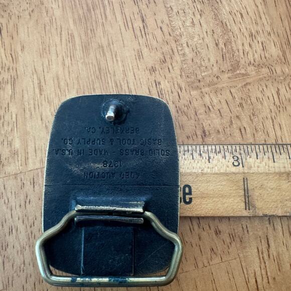 Vintage 1978 KQED Auction Brass Belt Buckle San Francisco Public FM Radio - Picture 10 of 10